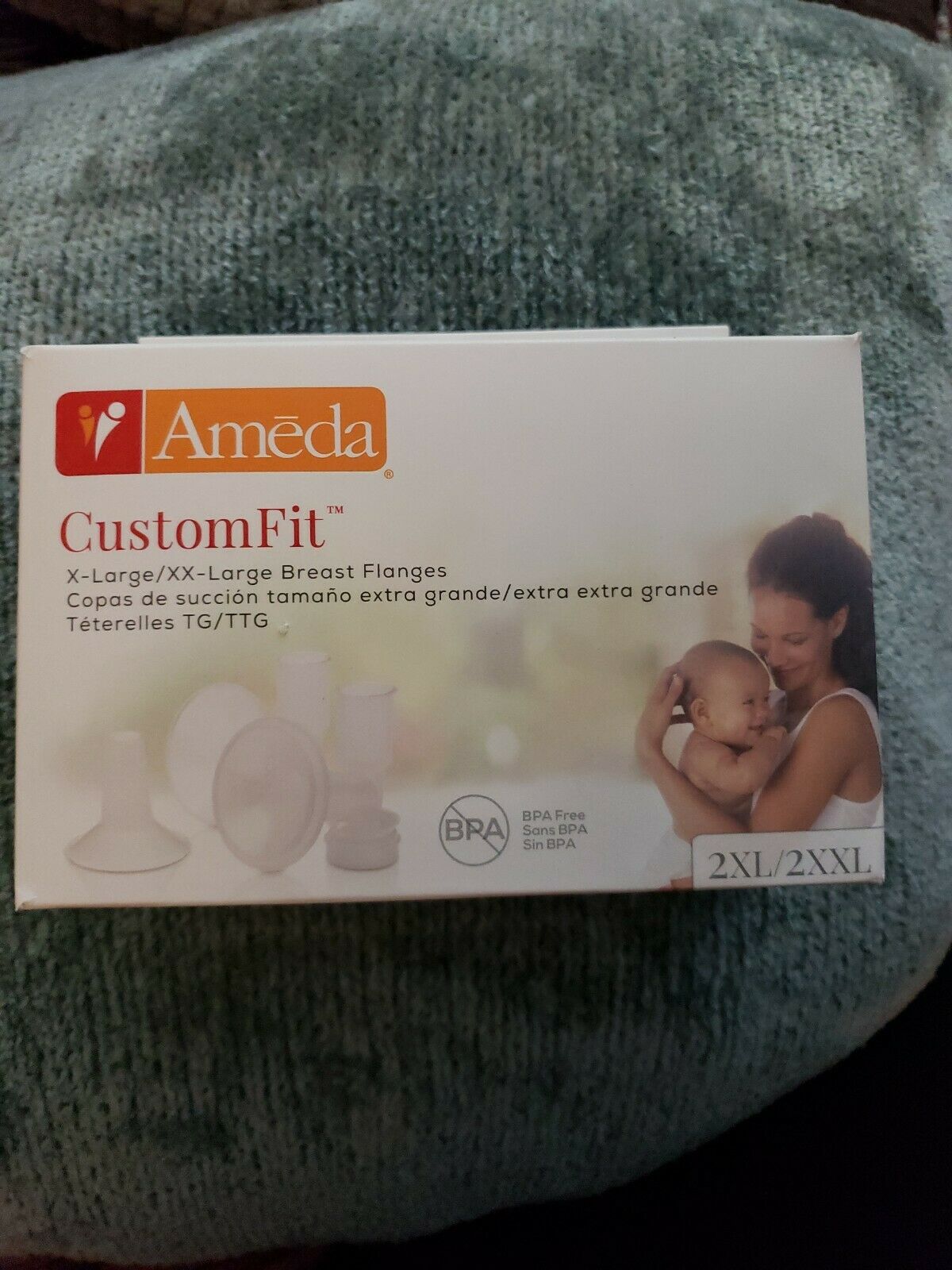 Lot Of 2 Ameda Custom Fit Breast Flange 2 X Large2 Xx Large 1 Box New In Box 1629